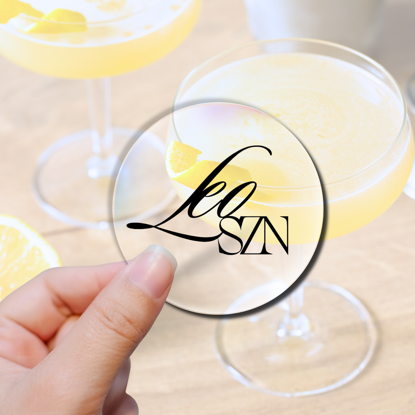 Leo Szn Edible Drink Topper - Sugar Coated Canvas