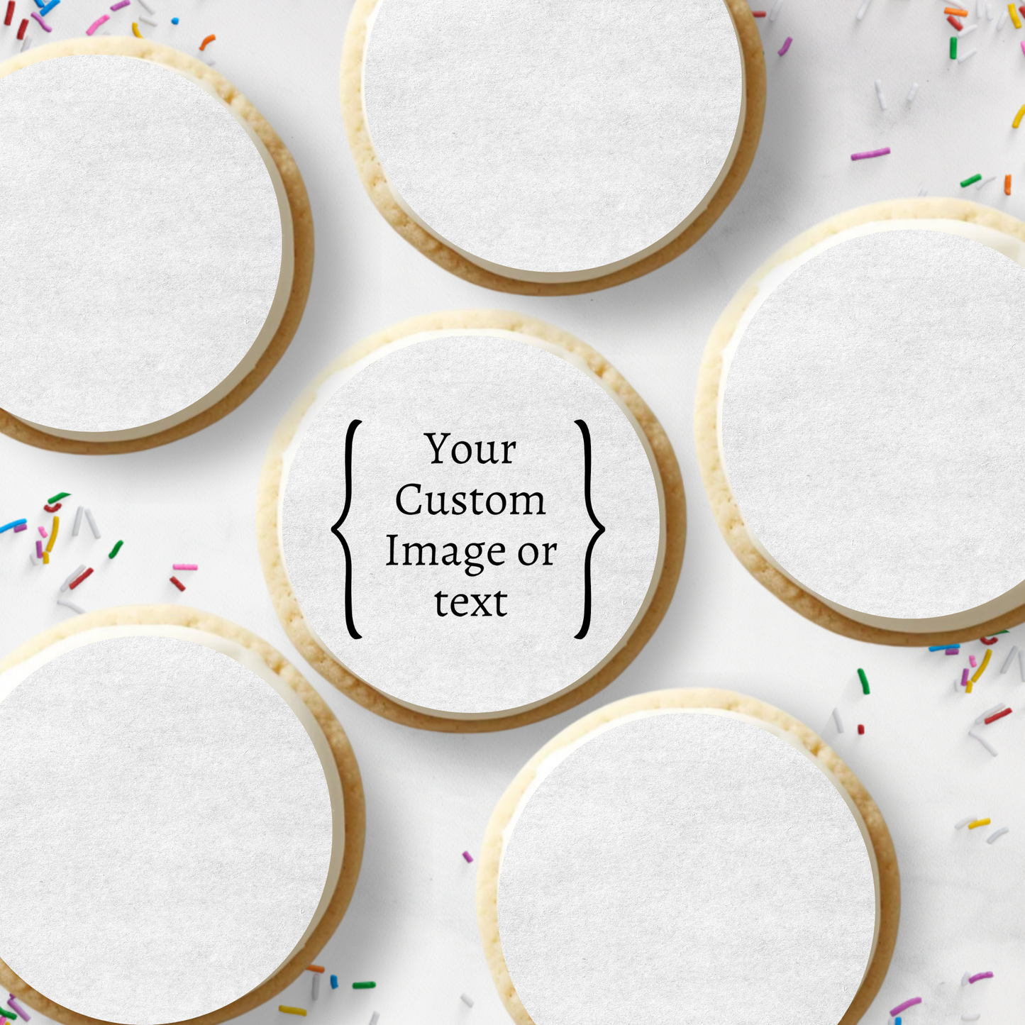 Custom 2" or 3" Inch Circle Edible Image - Sugar Coated Canvas