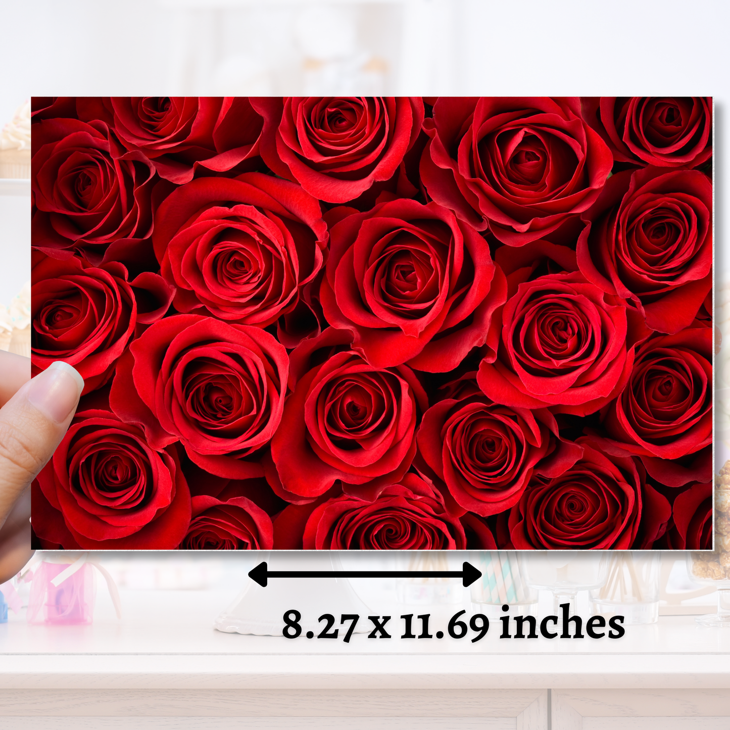 Red Roses Edible Image - Sugar Coated Canvas