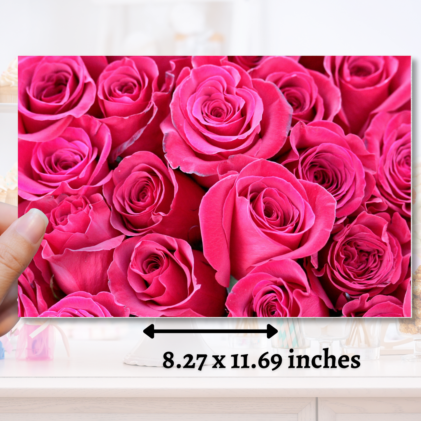 Pink Rose Edible Image - Sugar Coated Canvas