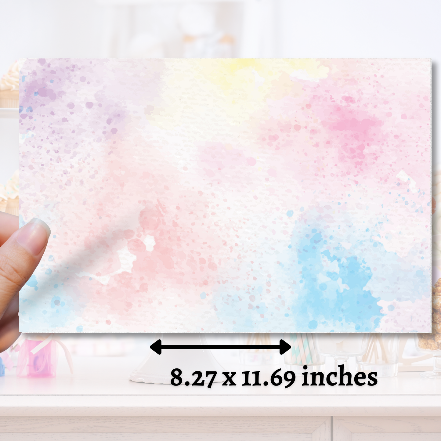 Water Color Edible Image - Sugar Coated Canvas