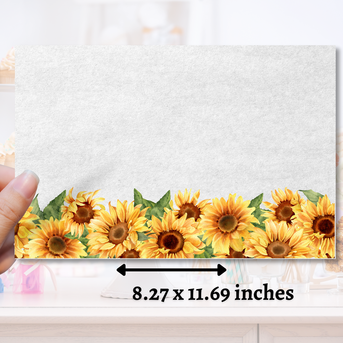 Sunflower Wrap Edible Image - Sugar Coated Canvas