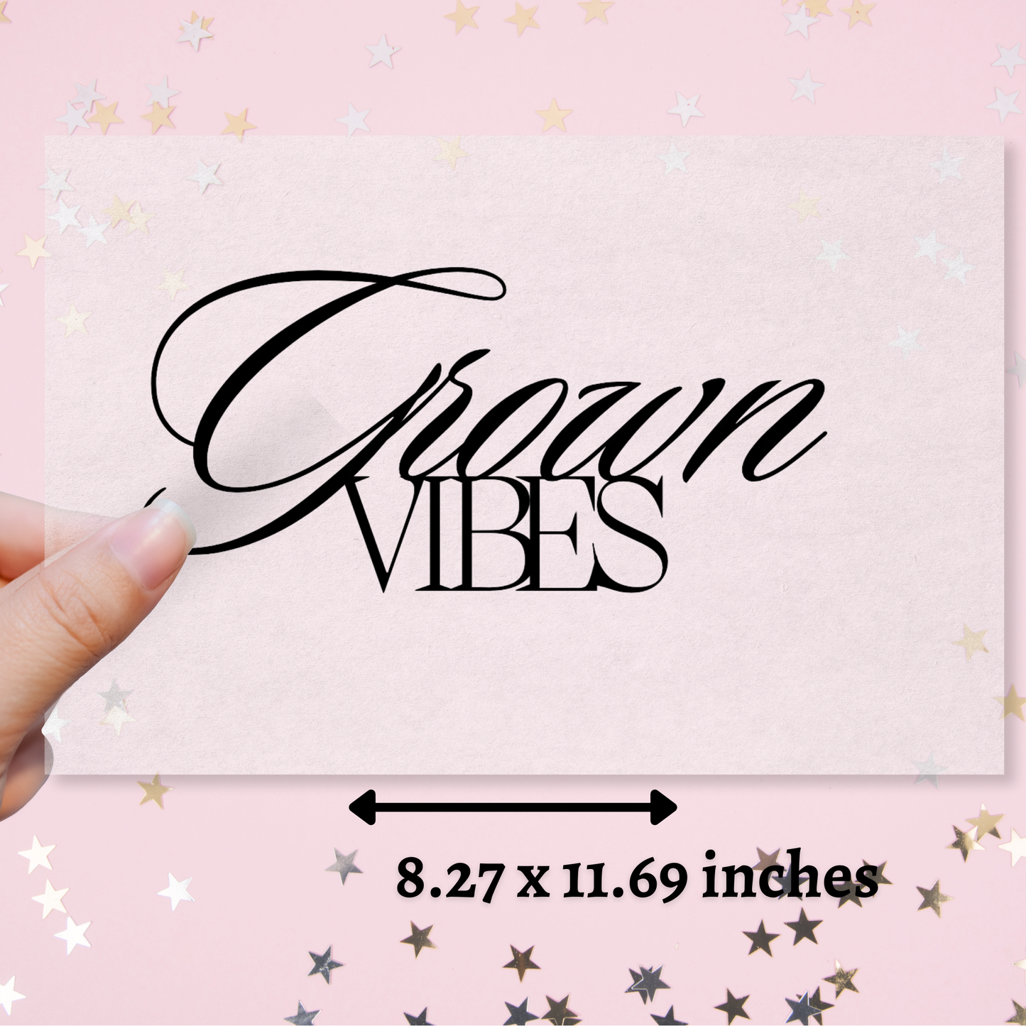 Pre-Cut Grown Vibes Edible Image - Sugar Coated Canvas