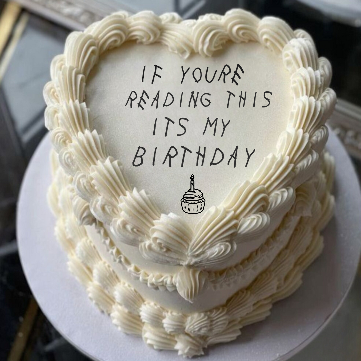 If you're reading this its my birthday Edible Image - Sugar Coated Canvas