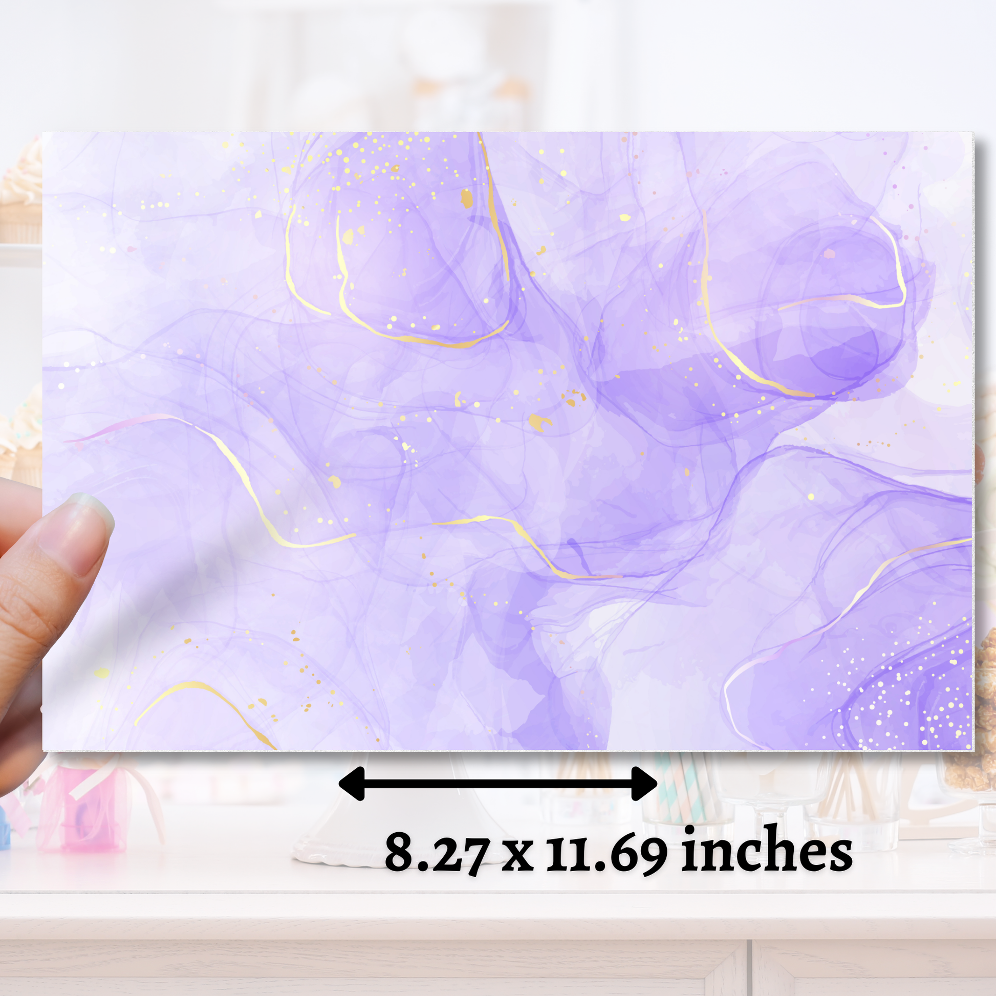 Purple Marble Edible Image - Sugar Coated Canvas