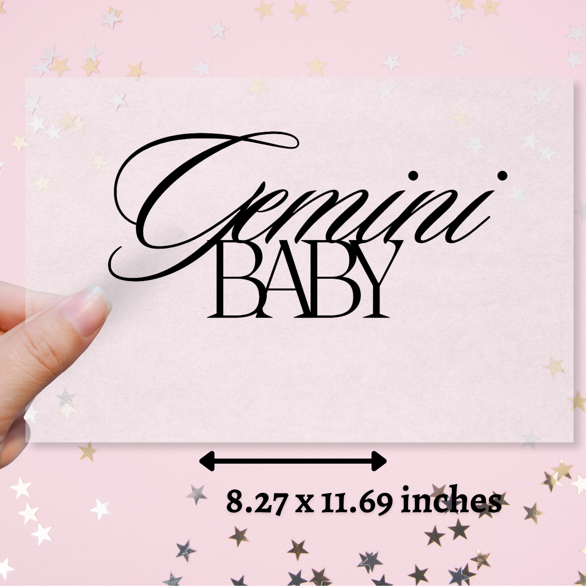 Pre-Cut Gemini Baby Edible Image - Sugar Coated Canvas