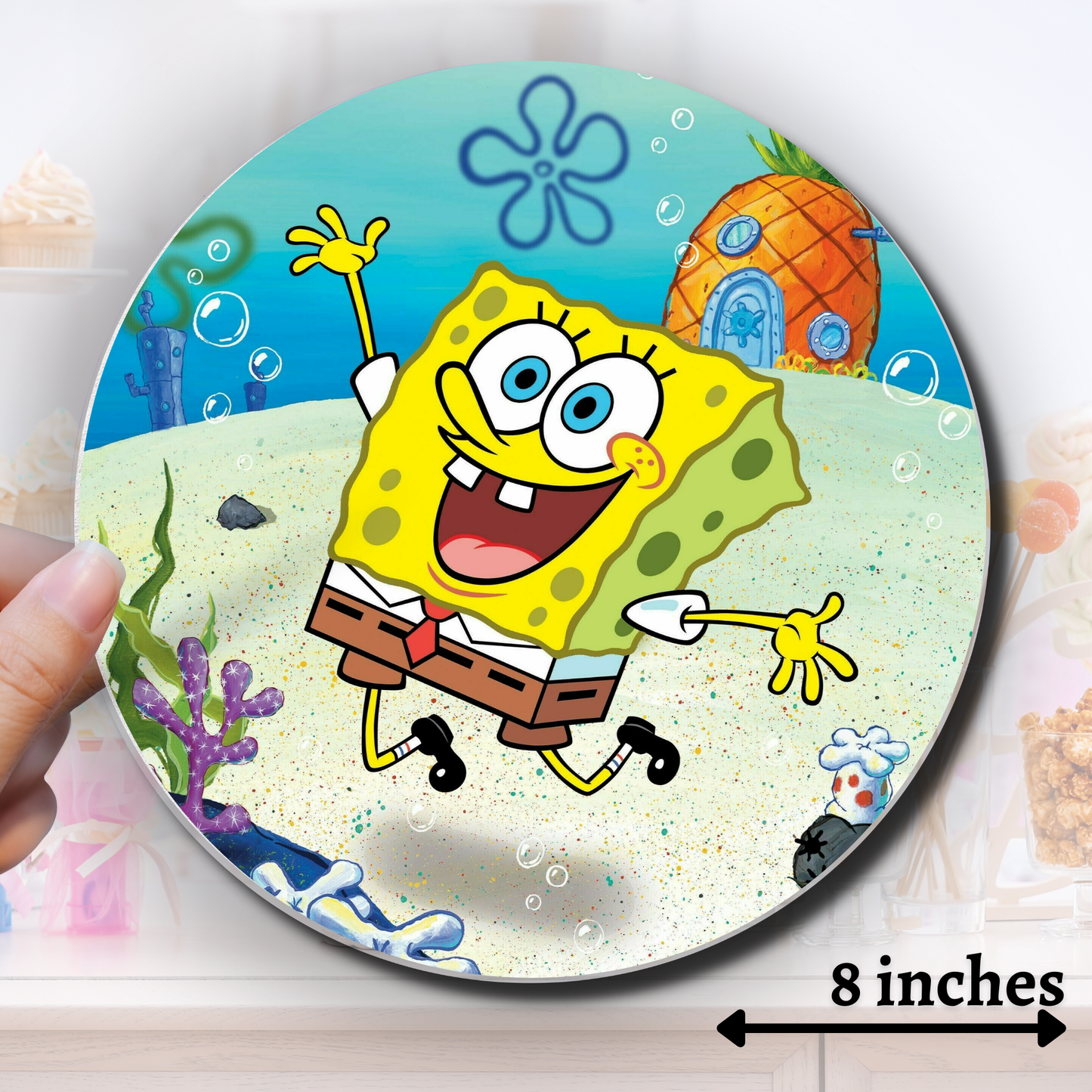 SpongeBob Circle Edible Image - Sugar Coated Canvas